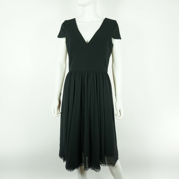 dress the population corey chiffon fit & flare dress